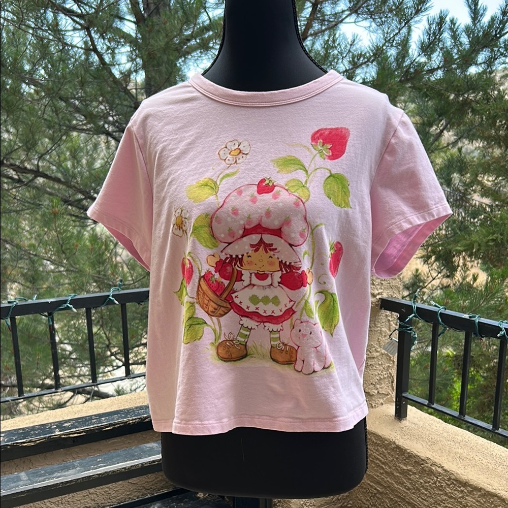 Strawberry Shortcake Pink Crop Top juniors xxl